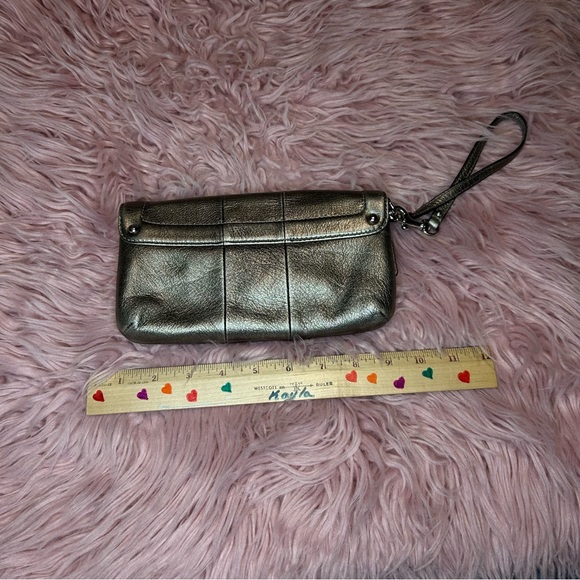 Coach metallic gold wristlet/clutch - Picture 6 of 6